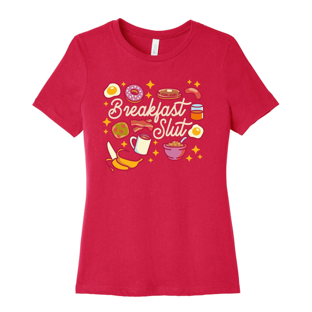 Breakfast Slut Women's Cotton Tee Hoodie, Sweatshirt | CoreVibeTees.com (Image 2)