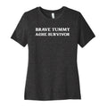 Brave Tummy Ache Survivor Women's Cotton Tee Hoodie, Sweatshirt | CoreVibeTees.com (Image 1)