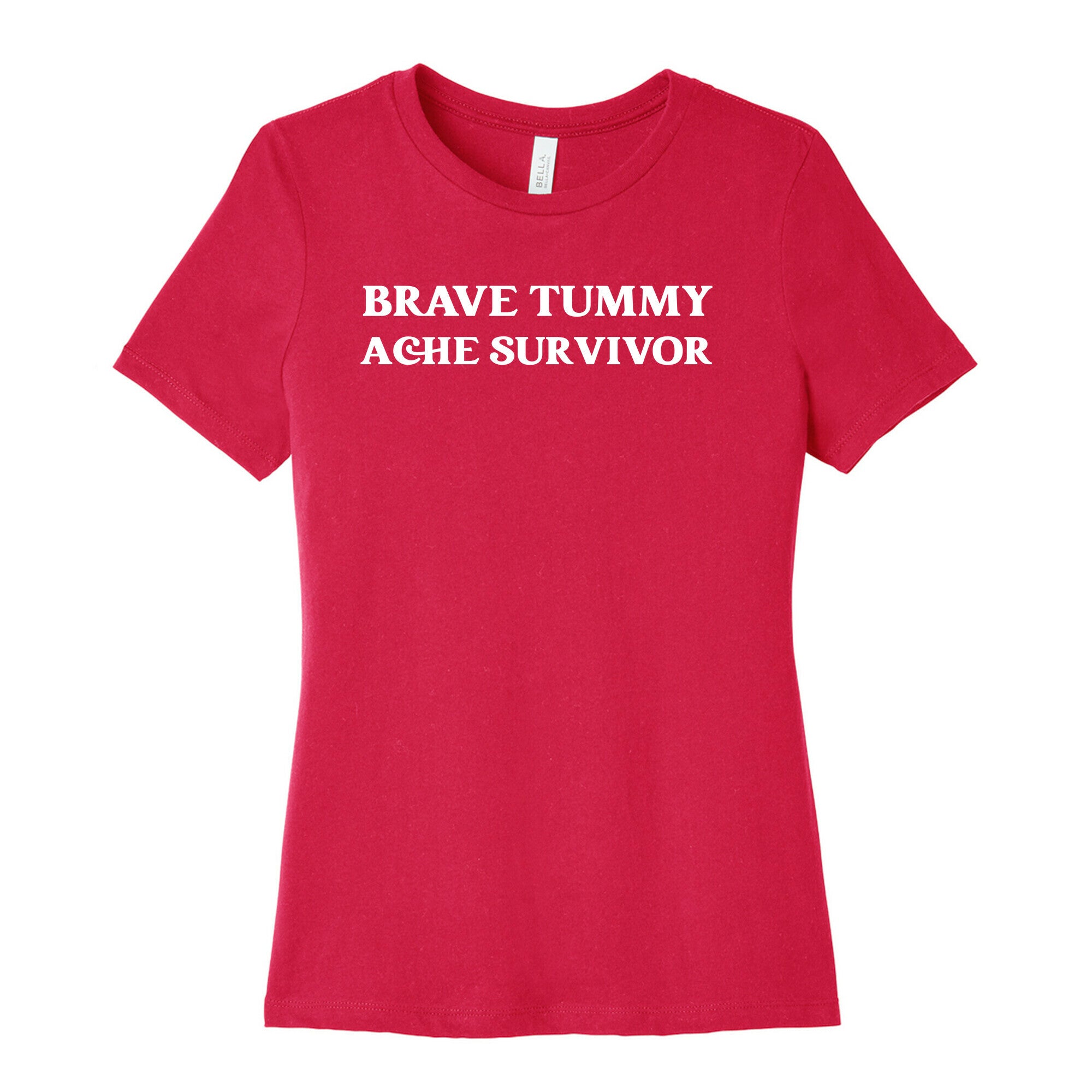 Brave Tummy Ache Survivor Women's Cotton Tee Hoodie, Sweatshirt | CoreVibeTees.com (Image 2)