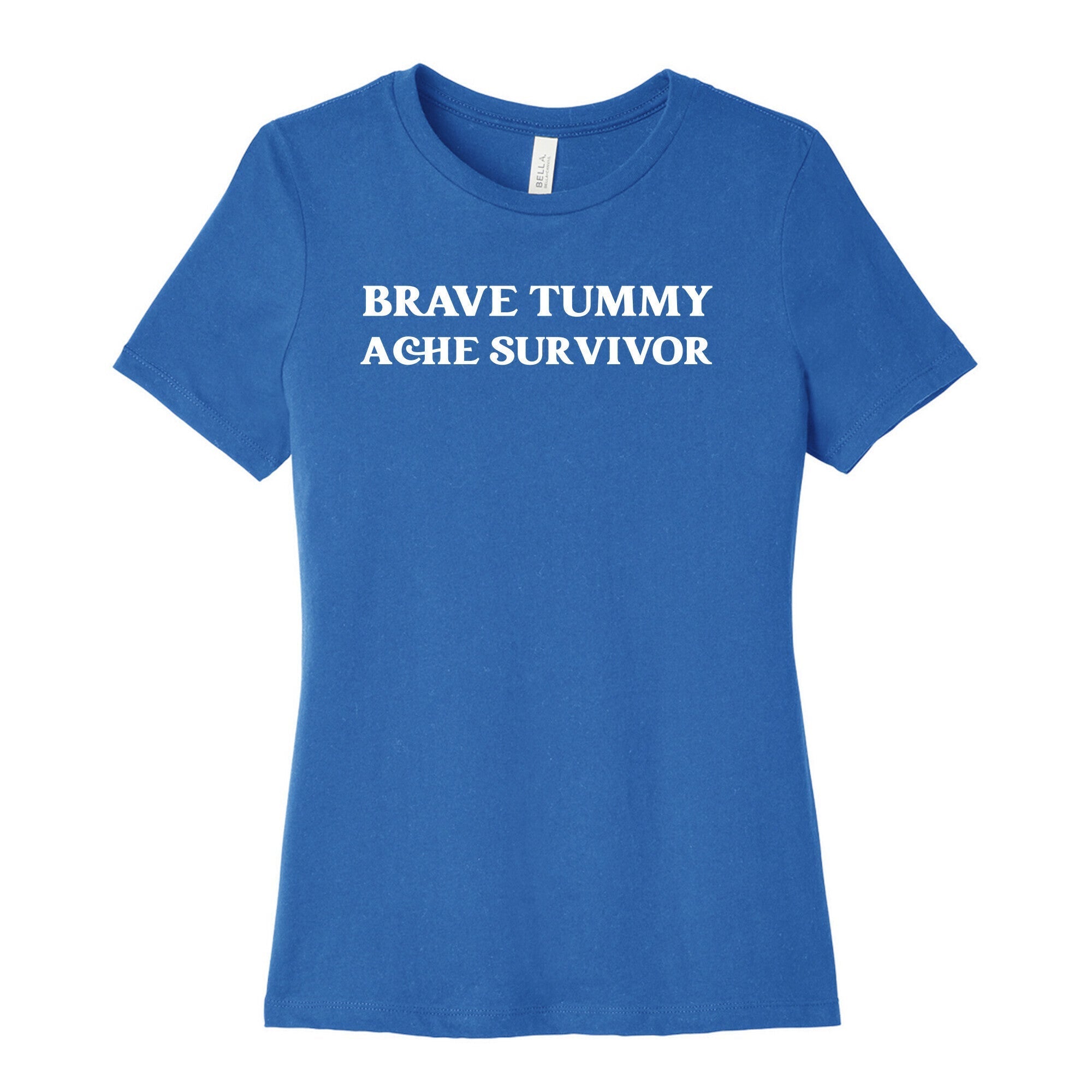 Brave Tummy Ache Survivor Women's Cotton Tee Hoodie, Sweatshirt | CoreVibeTees.com (Image 3)