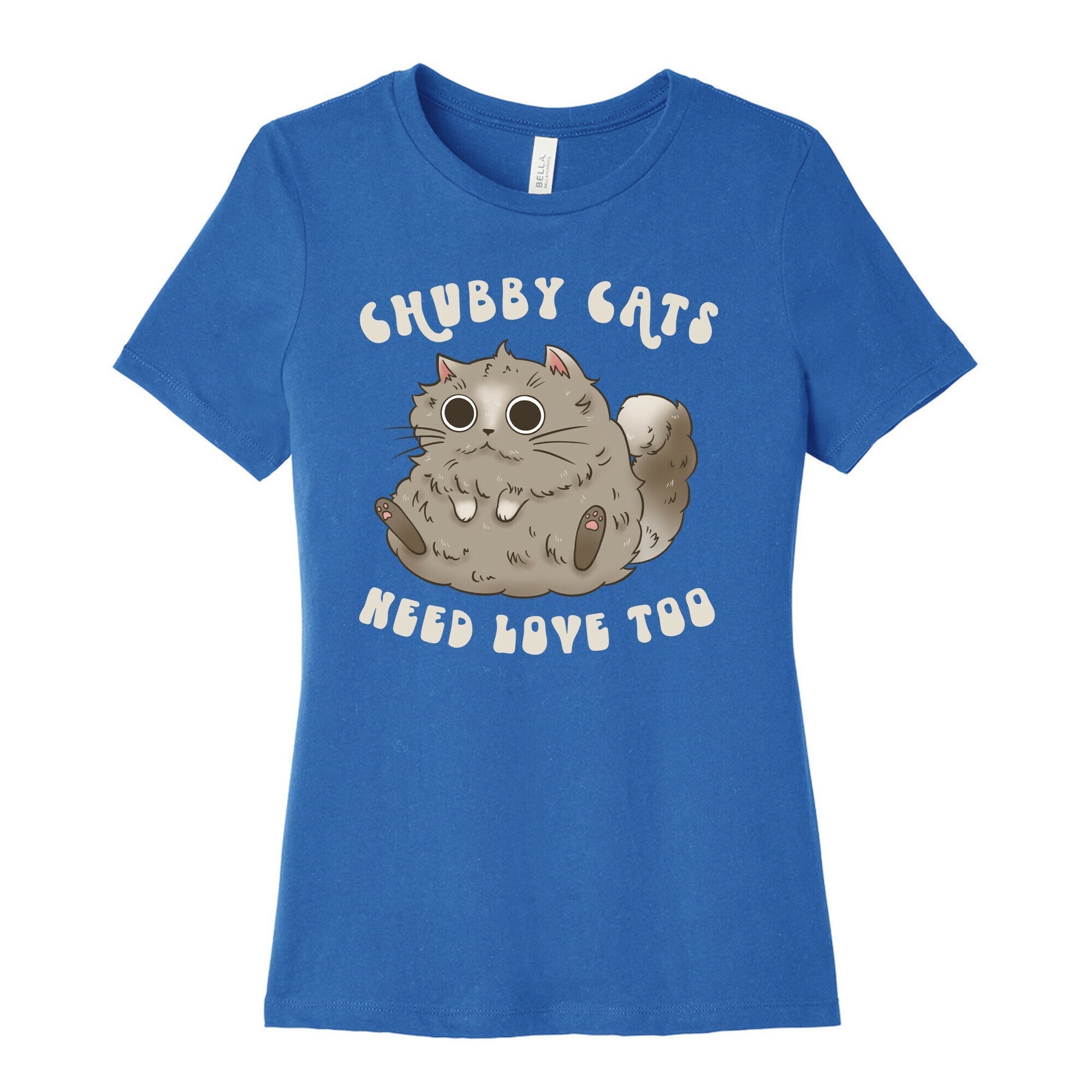 Chubby Cats Need Love Too Women's Cotton Tee Hoodie, Sweatshirt | CoreVibeTees.com (Image 3)