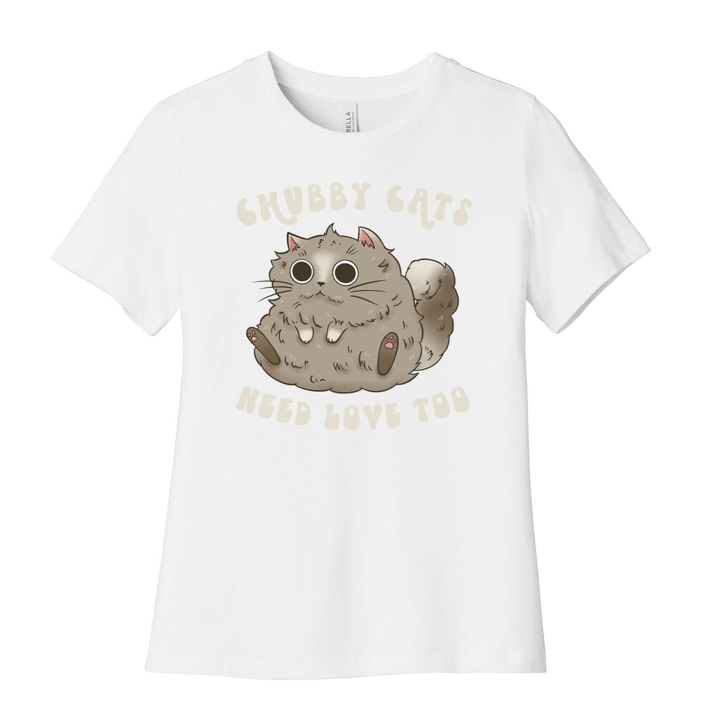 Chubby Cats Need Love Too Women's Cotton Tee Hoodie, Sweatshirt | CoreVibeTees.com (Image 4)