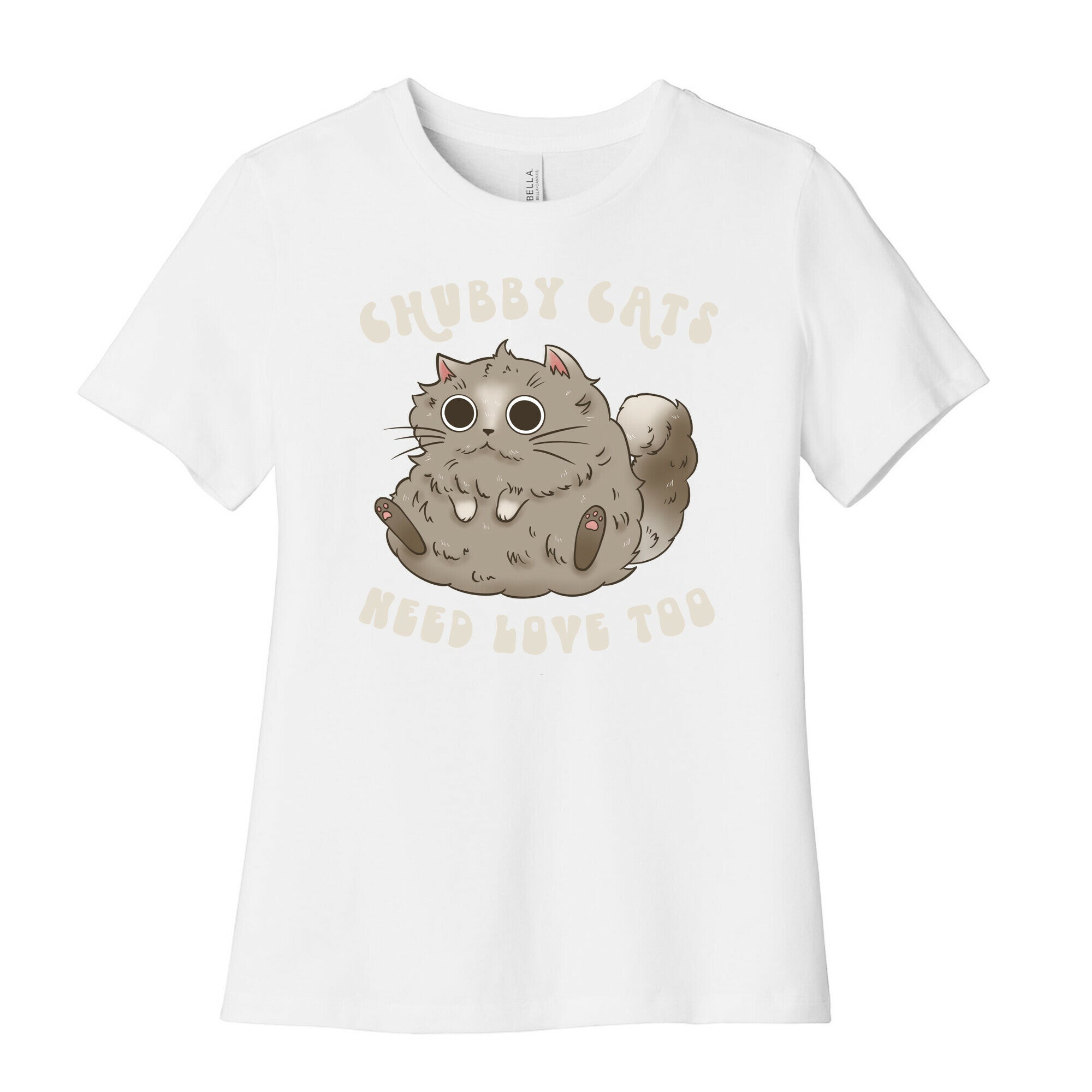 Chubby Cats Need Love Too Women's Cotton Tee Hoodie, Sweatshirt | CoreVibeTees.com (Image 4)