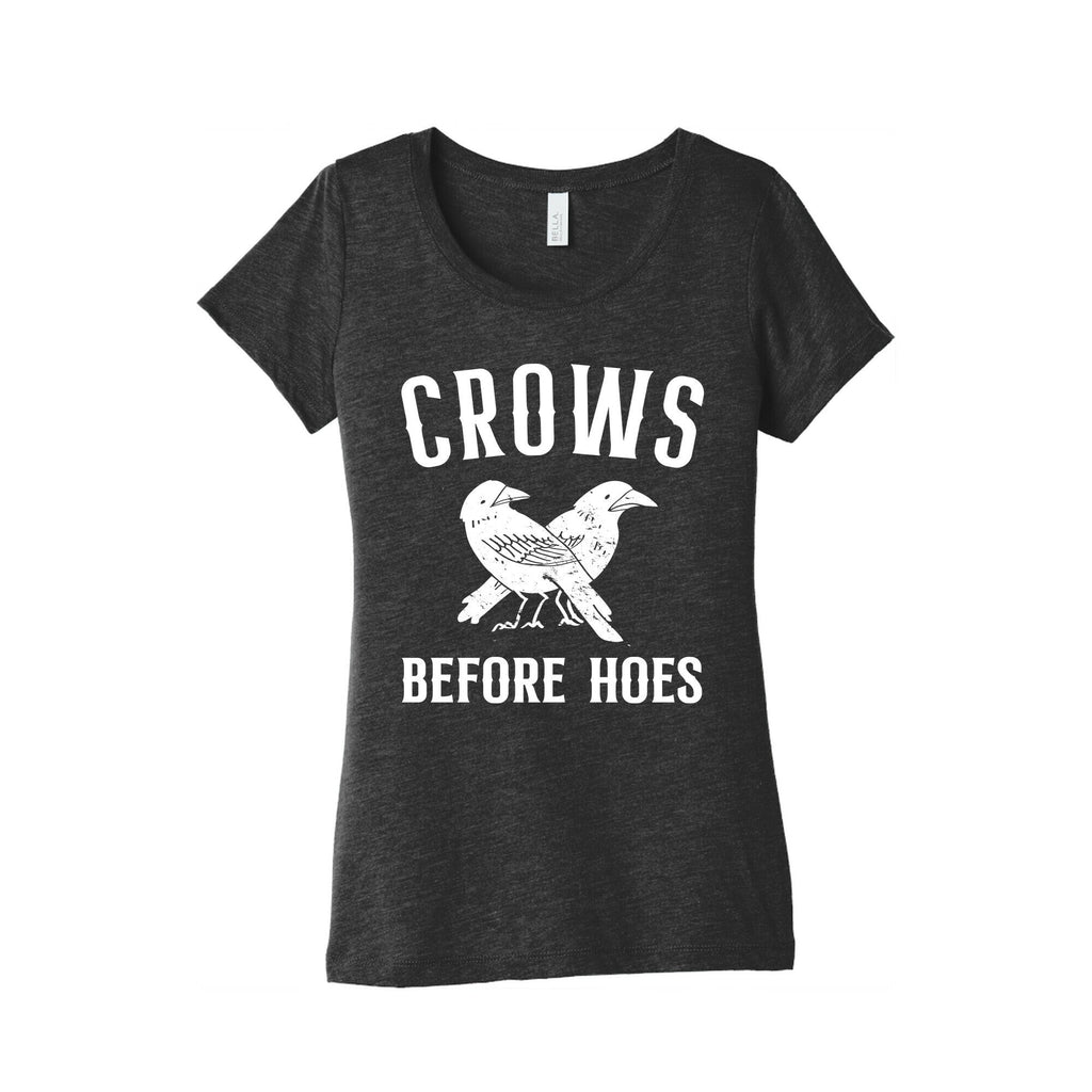 Crows Before Hoes Women's Triblend Tee Hoodie, Sweatshirt | CoreVibeTees.com (Image 2)