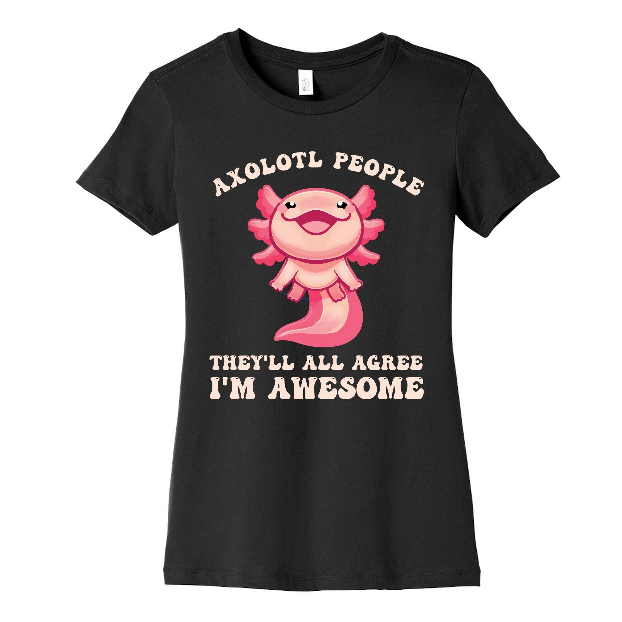Axolotl People, They'll All Agree I'm Awesome Women's Cotton Tee Hoodie, Sweatshirt | CoreVibeTees.com (Image 5)