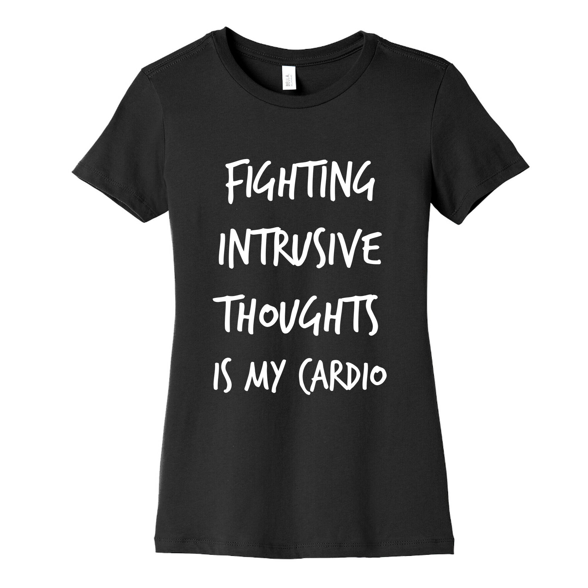 Fighting Intrusive Thoughts Is My Cardio Women's Cotton Tee Hoodie, Sweatshirt | CoreVibeTees.com (Image 5)