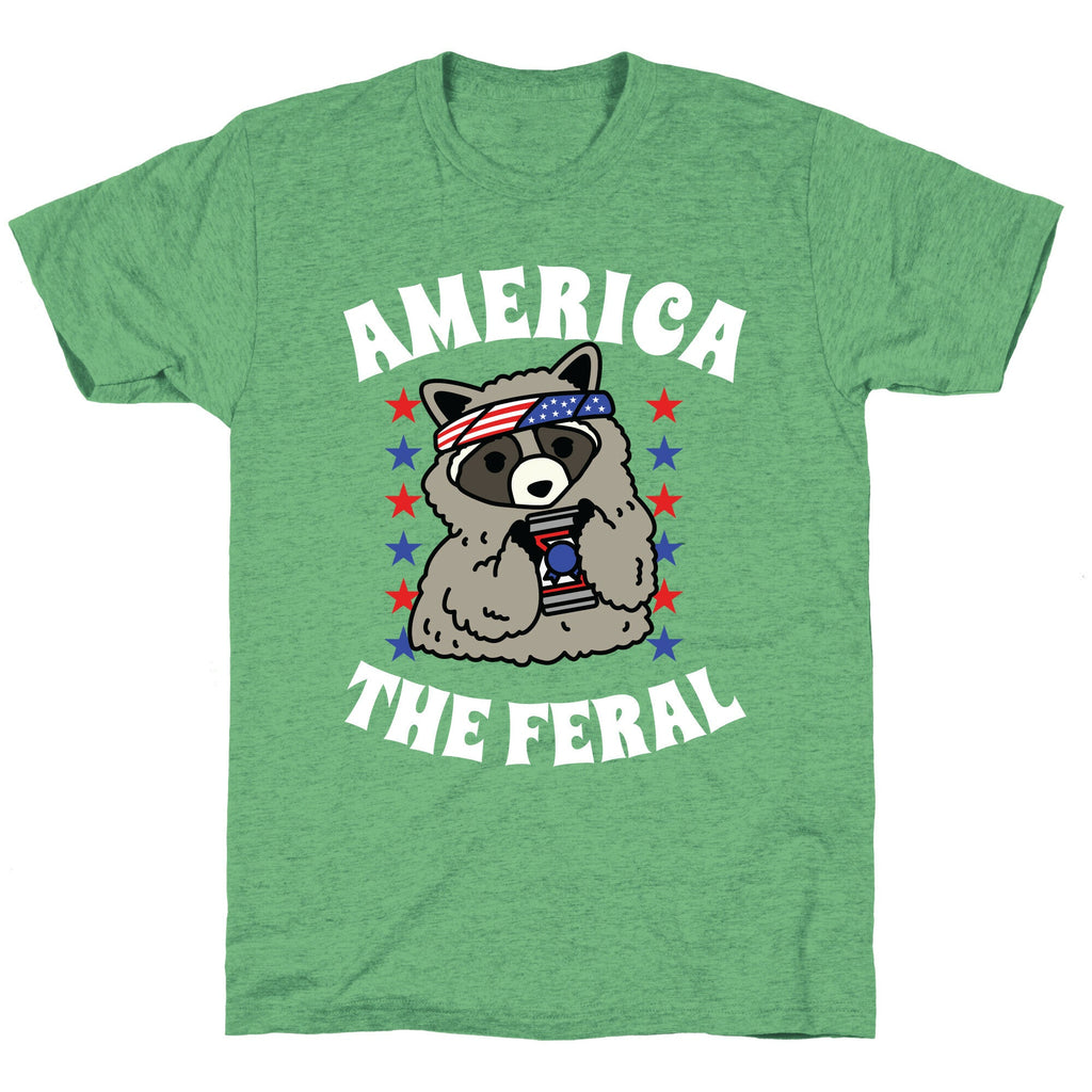 America The Feral  Unisex Triblend Tee Hoodie, Sweatshirt | CoreVibeTees.com (Image 2)