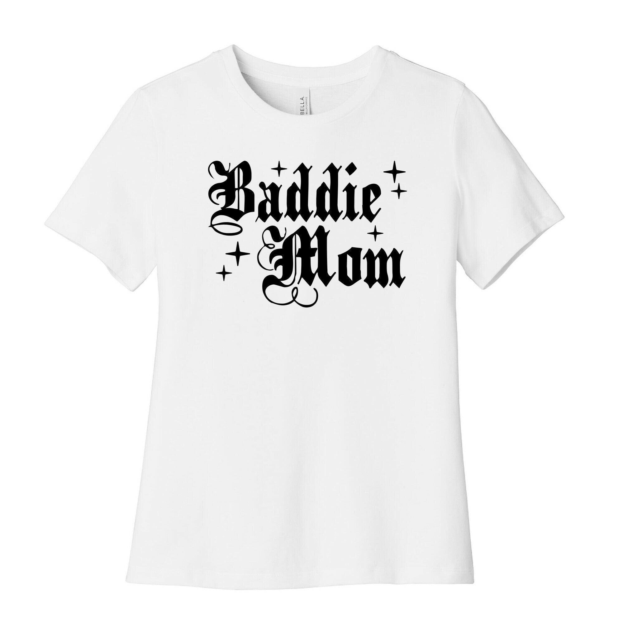 Baddie Mom Womens Cotton Tee Hoodie, Sweatshirt | CoreVibeTees.com (Image 1)