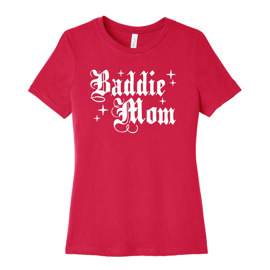 Baddie Mom Womens Cotton Tee Style001 Hoodie, Sweatshirt | CoreVibeTees.com (Image 2)