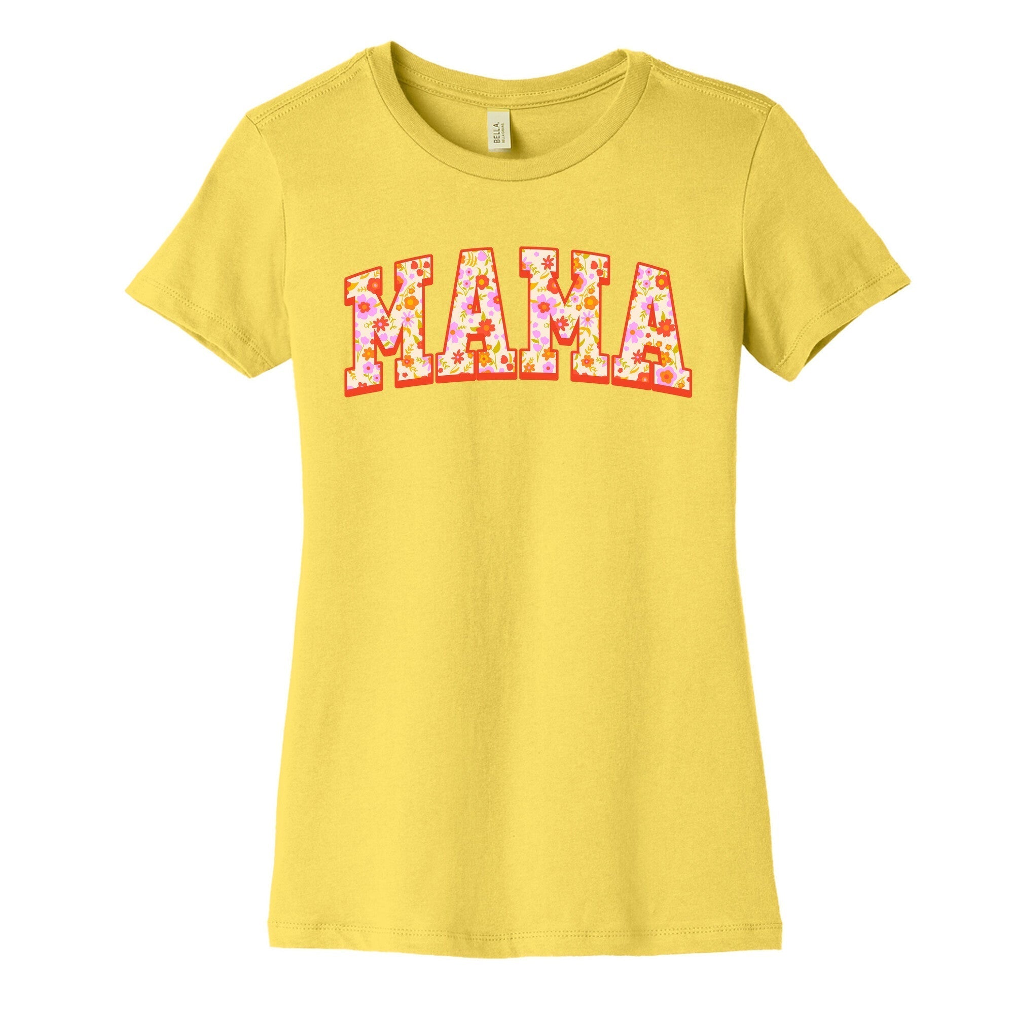 Floral Mama Text Womens Cotton Tee Hoodie, Sweatshirt | CoreVibeTees.com (Image 3)