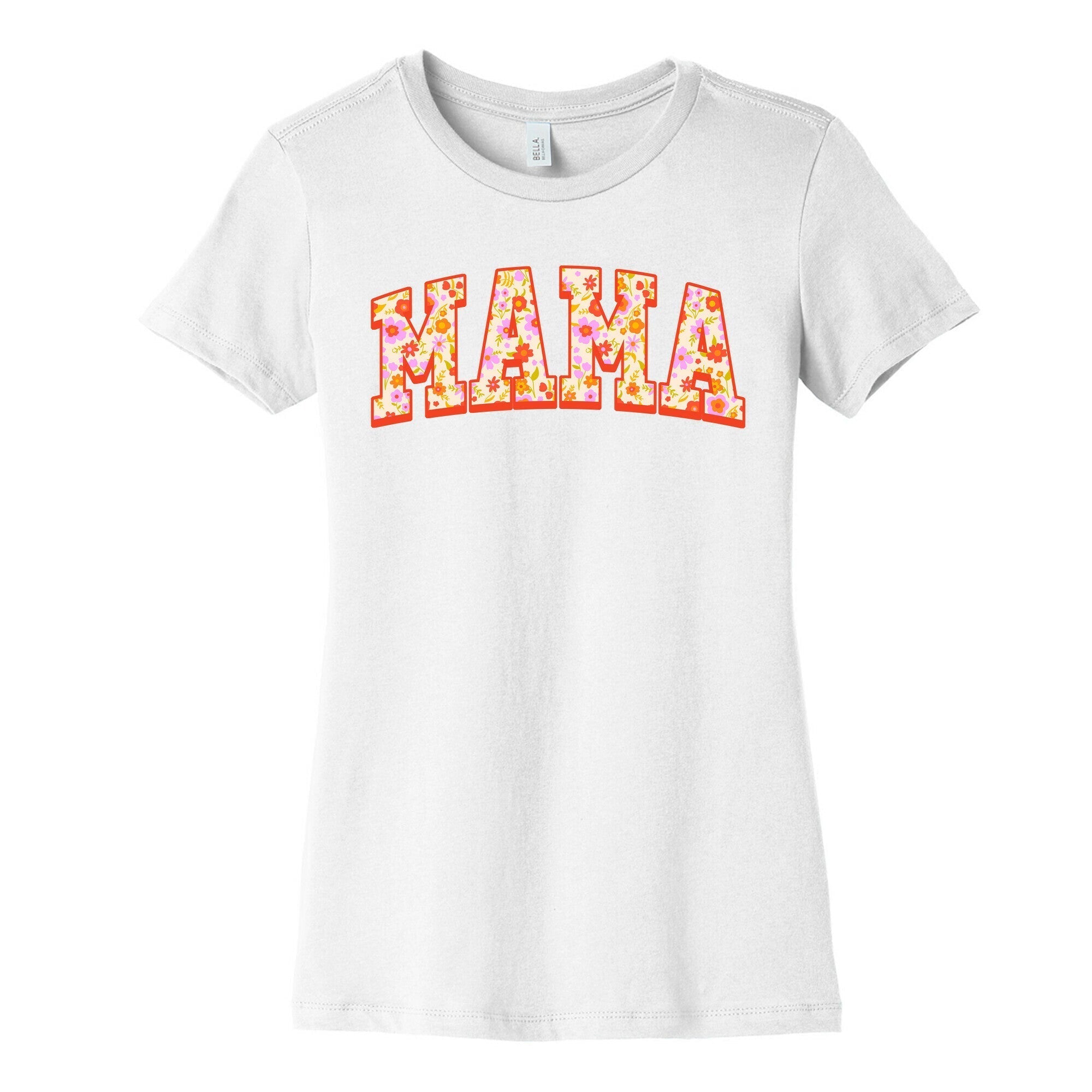 Floral Mama Text Womens Cotton Tee Hoodie, Sweatshirt | CoreVibeTees.com (Image 4)