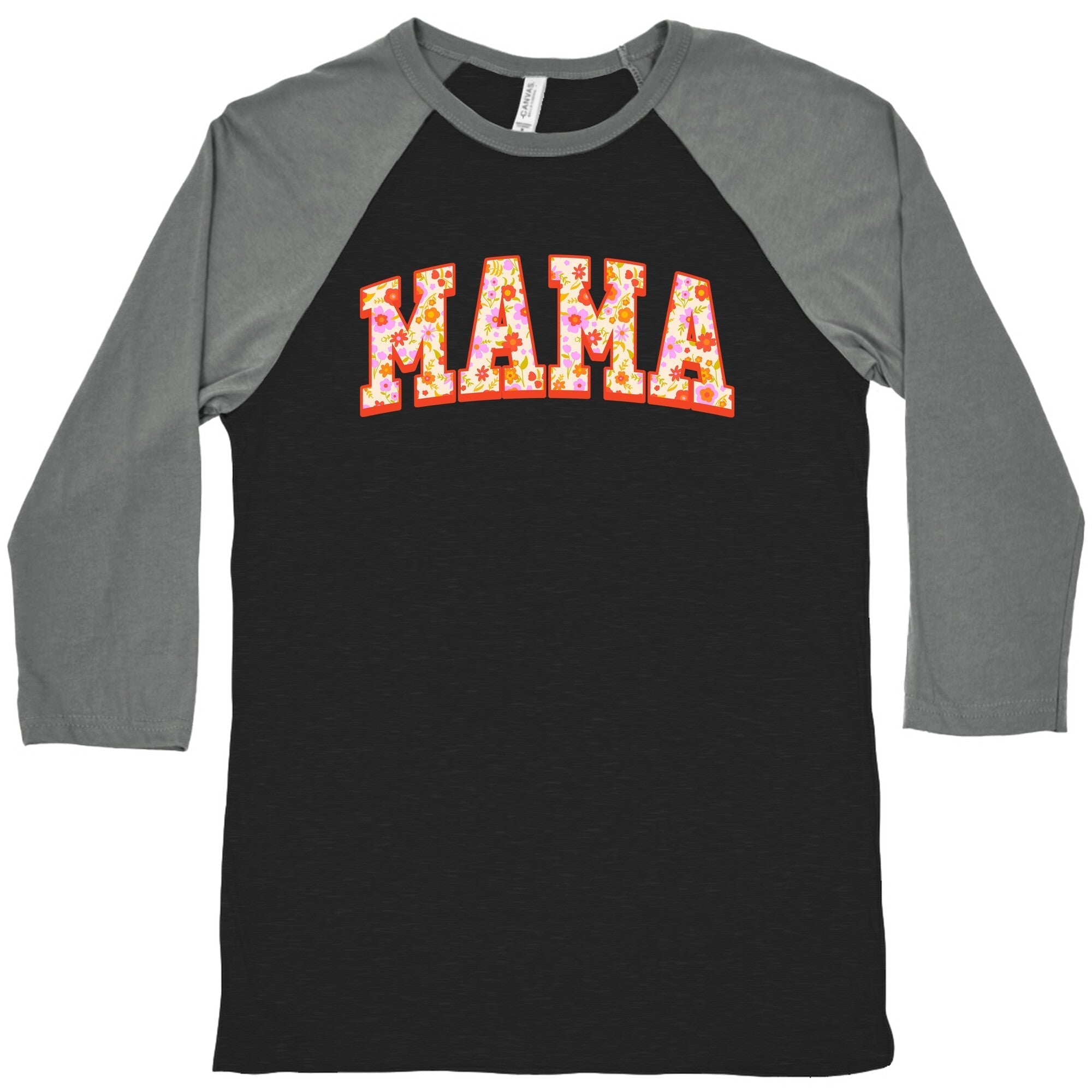 Floral Mama Text Baseball Tee Hoodie, Sweatshirt | CoreVibeTees.com