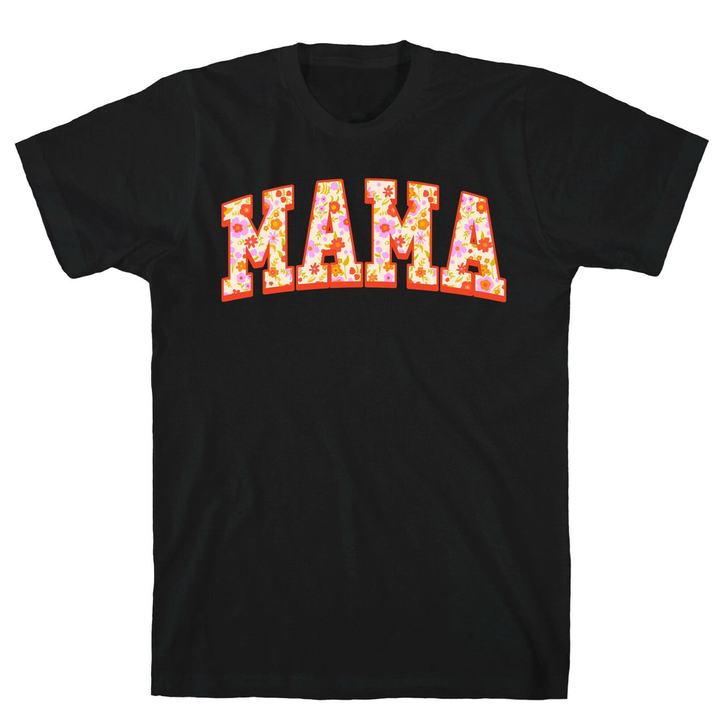 Floral Mama Text T-Shirt Hoodie, Sweatshirt | CoreVibeTees.com (Image 1)