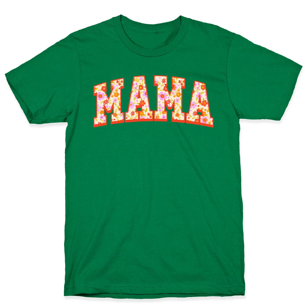 Floral Mama Text T-Shirt Hoodie, Sweatshirt | CoreVibeTees.com (Image 3)