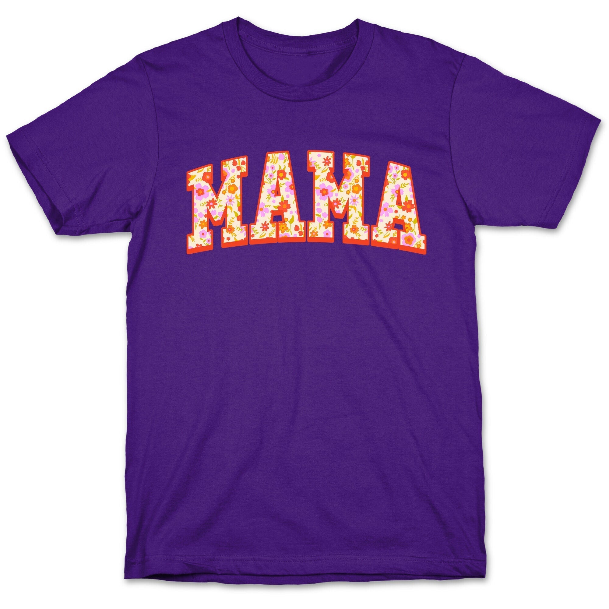 Floral Mama Text T-Shirt Hoodie, Sweatshirt | CoreVibeTees.com (Image 5)