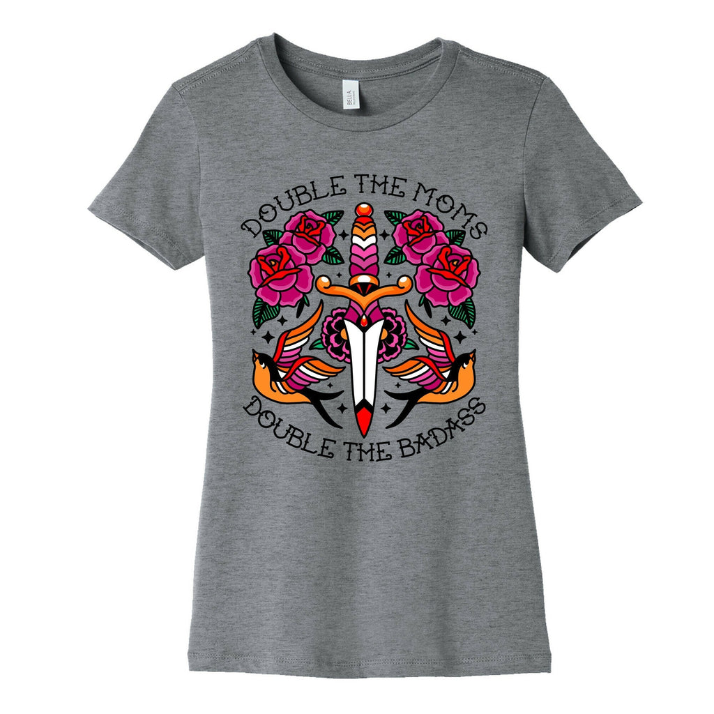 Double The Moms Double The Badass Womens Cotton Tee Hoodie, Sweatshirt | CoreVibeTees.com (Image 2)