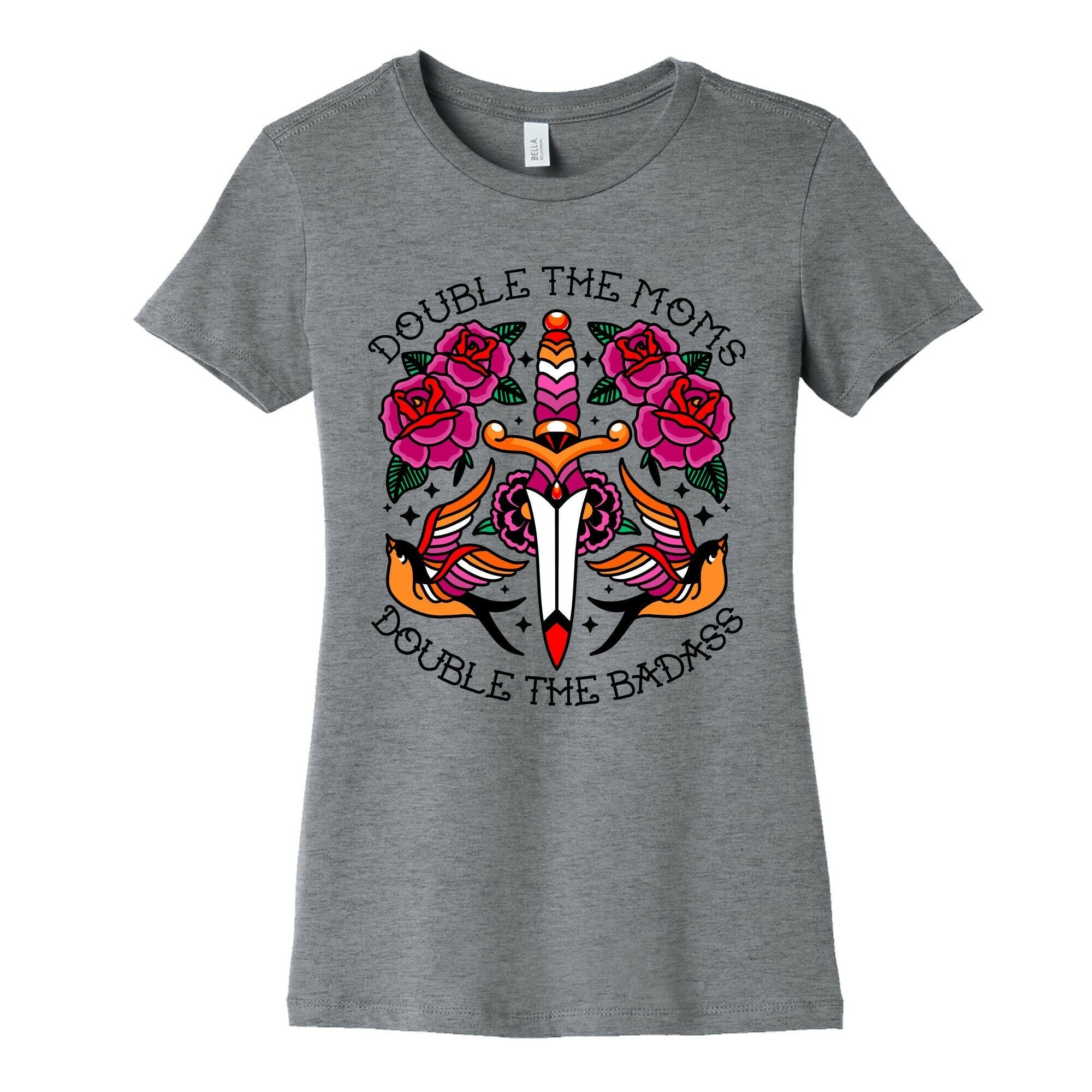 Double The Moms Double The Badass Womens Cotton Tee Hoodie, Sweatshirt | CoreVibeTees.com (Image 2)
