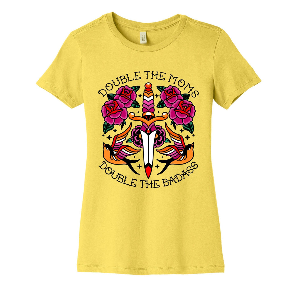 Double The Moms Double The Badass Womens Cotton Tee Hoodie, Sweatshirt | CoreVibeTees.com (Image 3)