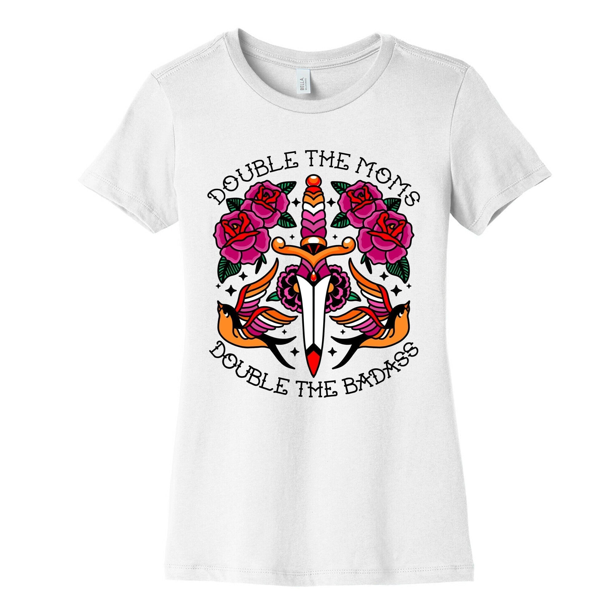 Double The Moms Double The Badass Womens Cotton Tee Hoodie, Sweatshirt | CoreVibeTees.com (Image 4)