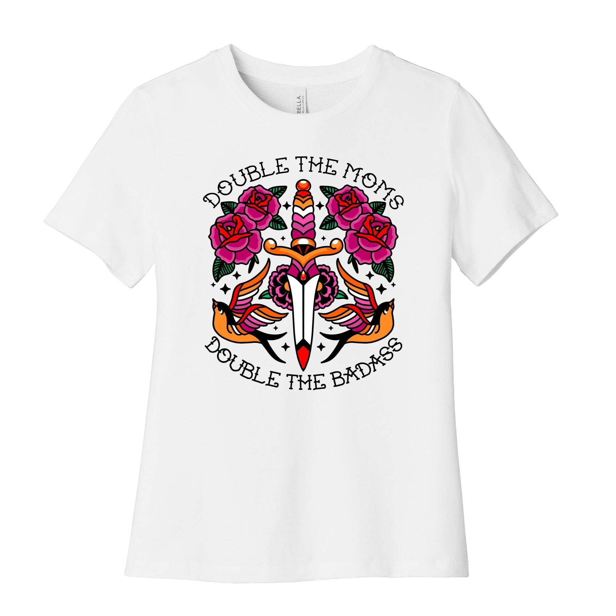 Double The Moms Double The Badass Womens Cotton Tee Hoodie, Sweatshirt | CoreVibeTees.com (Image 1)