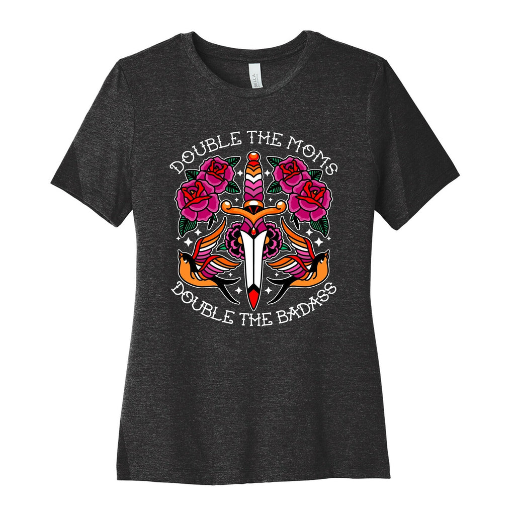 Double The Moms Double The Badass Womens Cotton Tee Style001 Hoodie, Sweatshirt | CoreVibeTees.com (Image 1)