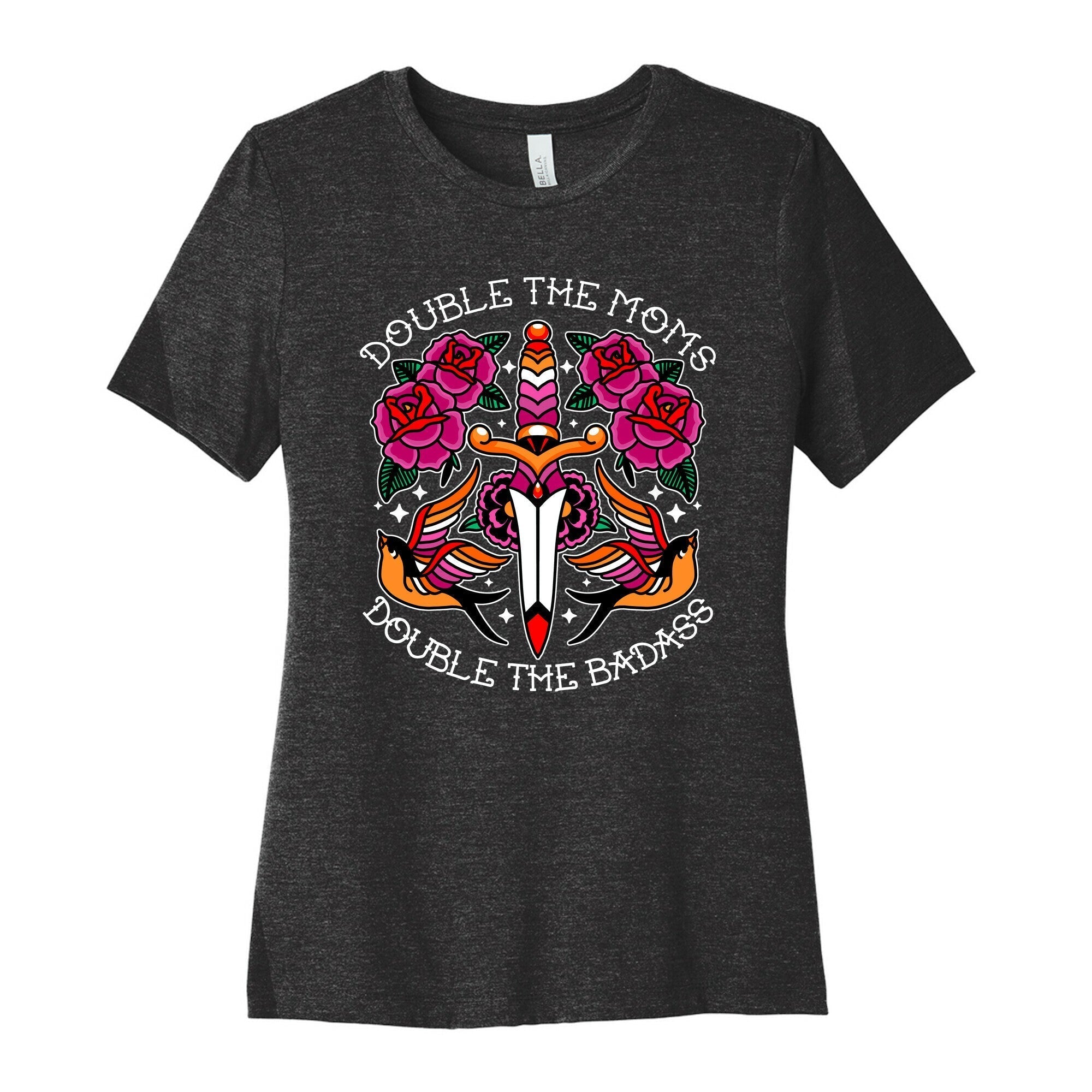 Double The Moms Double The Badass Womens Cotton Tee Style001 Hoodie, Sweatshirt | CoreVibeTees.com (Image 1)