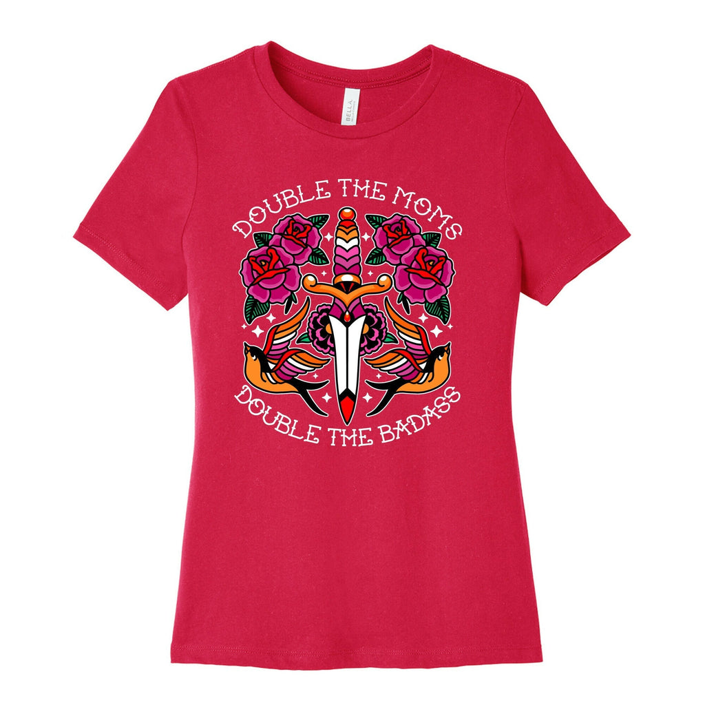 Double The Moms Double The Badass Womens Cotton Tee Style001 Hoodie, Sweatshirt | CoreVibeTees.com (Image 2)
