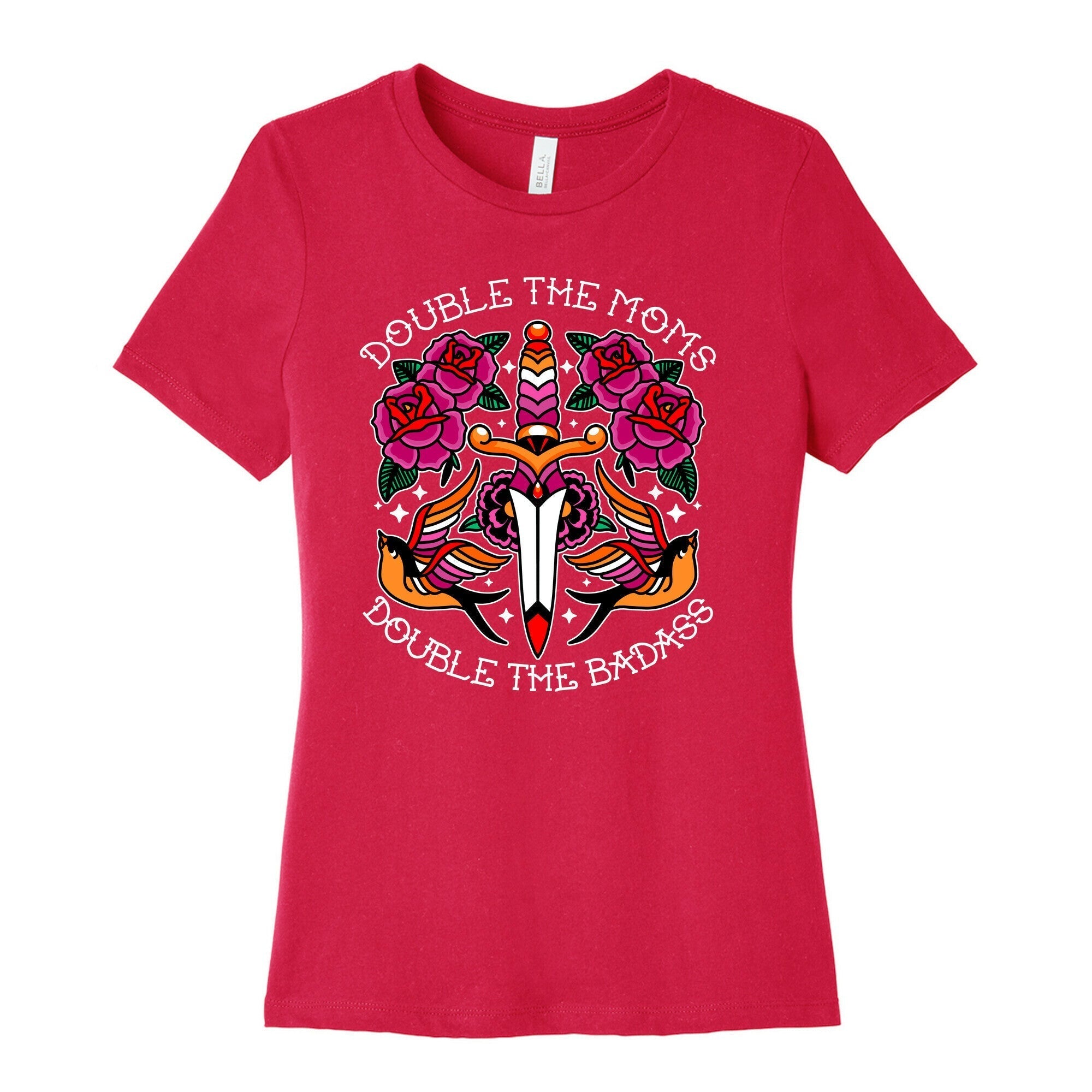 Double The Moms Double The Badass Womens Cotton Tee Style001 Hoodie, Sweatshirt | CoreVibeTees.com (Image 2)