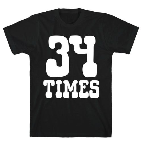 34 Times Trump Convicted T-Shirt Hoodie, Sweatshirt | CoreVibeTees.com (Image 1)