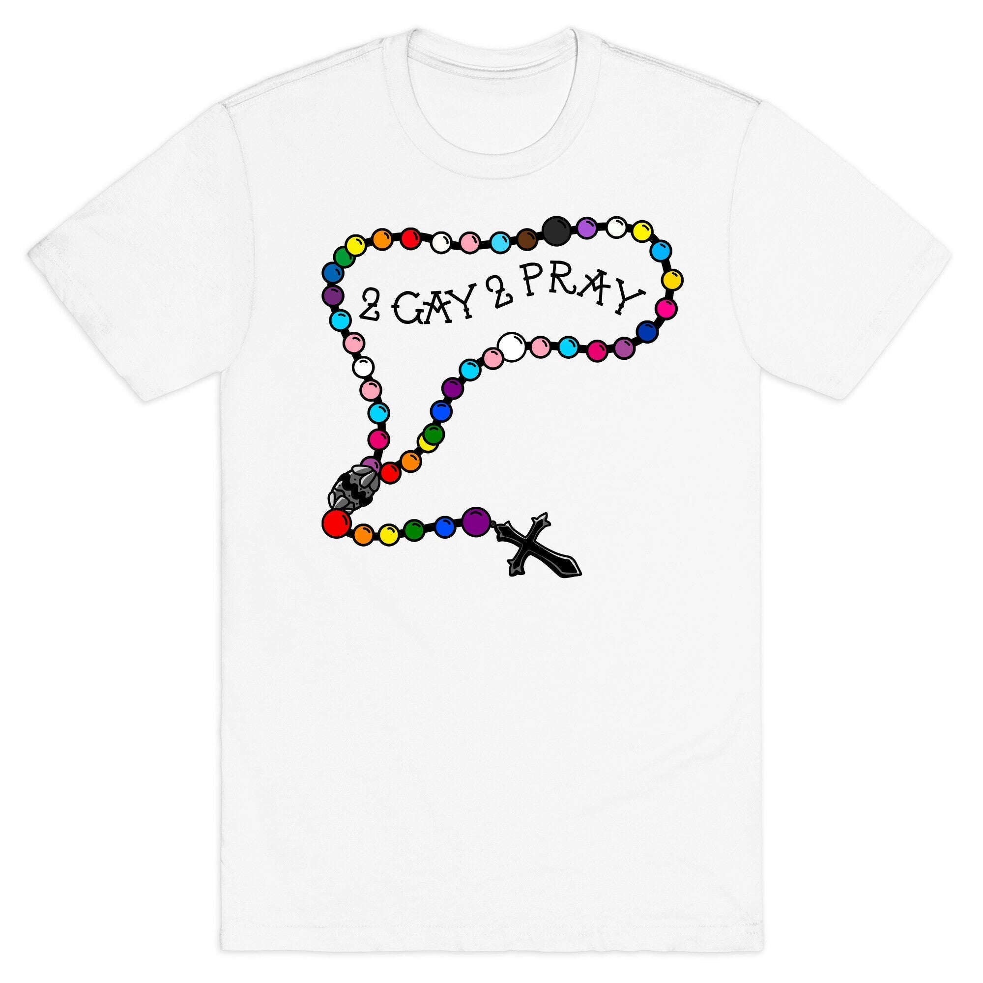 2 Gay 2 Pray T-Shirt Hoodie, Sweatshirt | CoreVibeTees.com (Image 2)