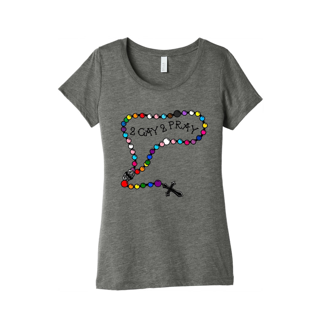 2 Gay 2 Pray Womens Triblend Tee Hoodie, Sweatshirt | CoreVibeTees.com (Image 1)