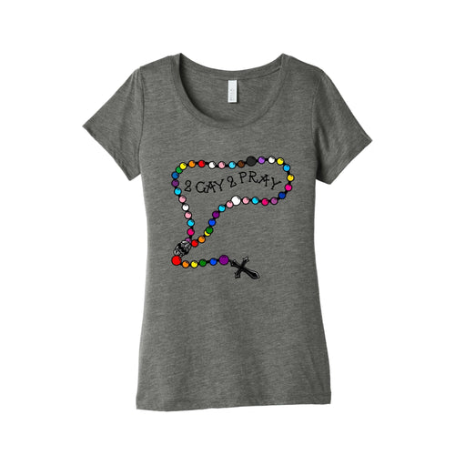 2 Gay 2 Pray Womens Triblend Tee Hoodie, Sweatshirt | CoreVibeTees.com (Image 1)