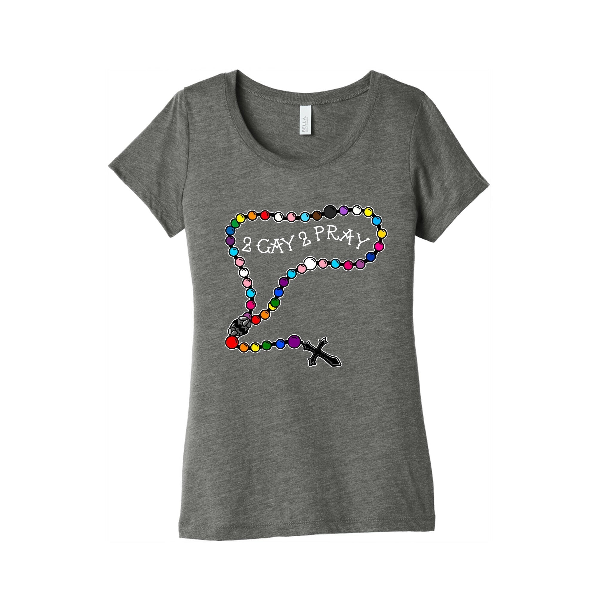 2 Gay 2 Pray Womens Triblend Tee Style001 Hoodie, Sweatshirt | CoreVibeTees.com (Image 2)