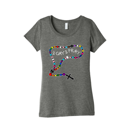2 Gay 2 Pray Womens Triblend Tee Style001 Hoodie, Sweatshirt | CoreVibeTees.com (Image 2)