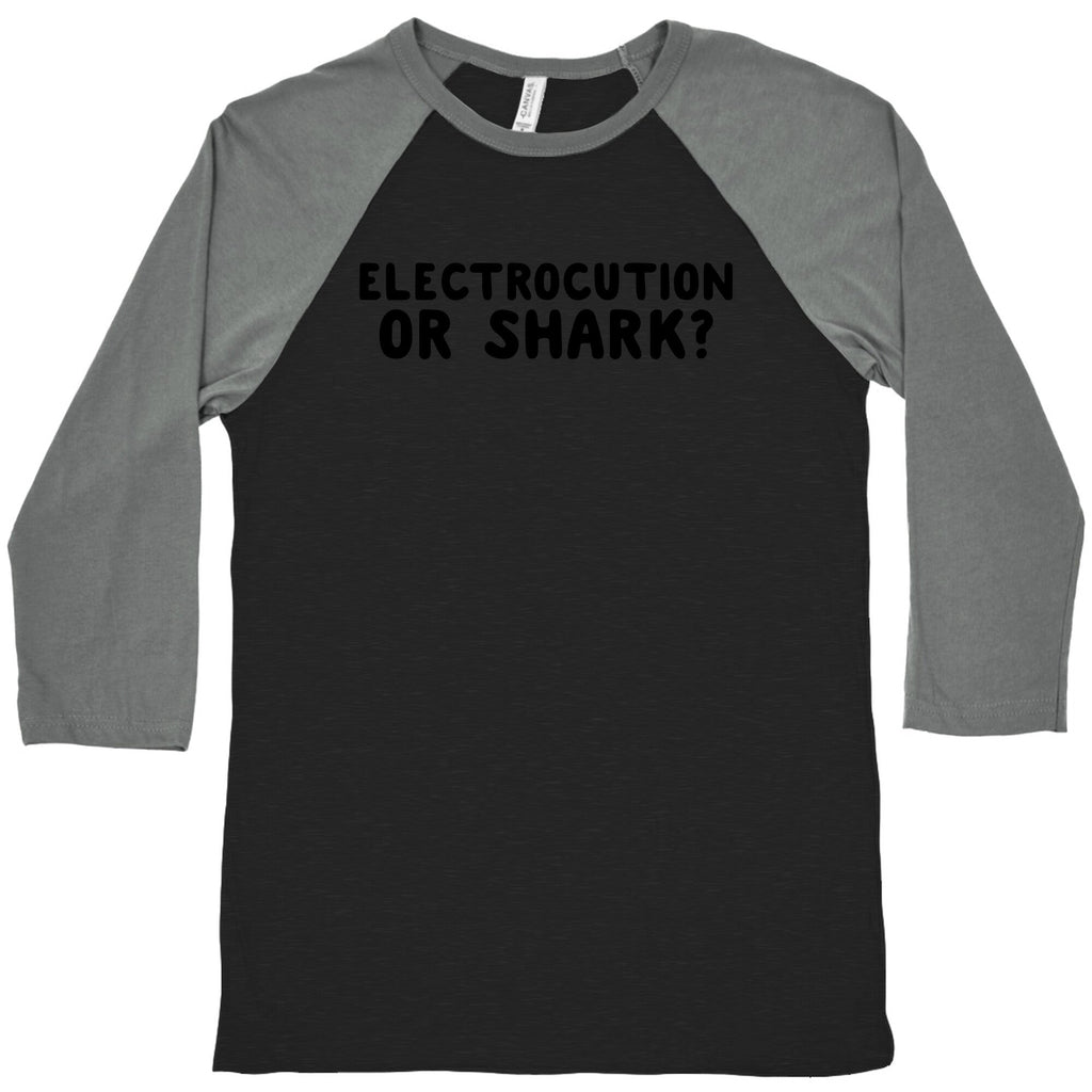 Electrocution or Shark? Trump Baseball Tee Hoodie, Sweatshirt | CoreVibeTees.com (Image 3)