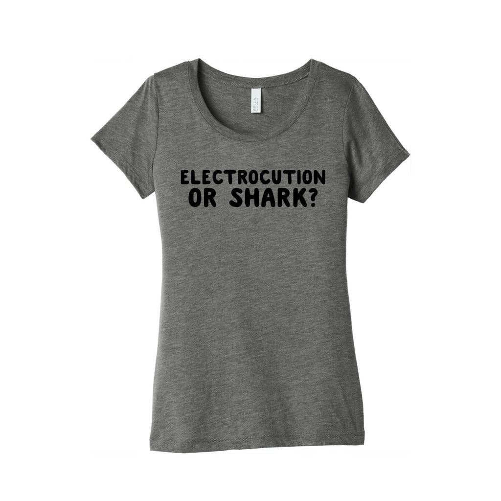 Electrocution or Shark? Trump Womens Triblend Tee Hoodie, Sweatshirt | CoreVibeTees.com