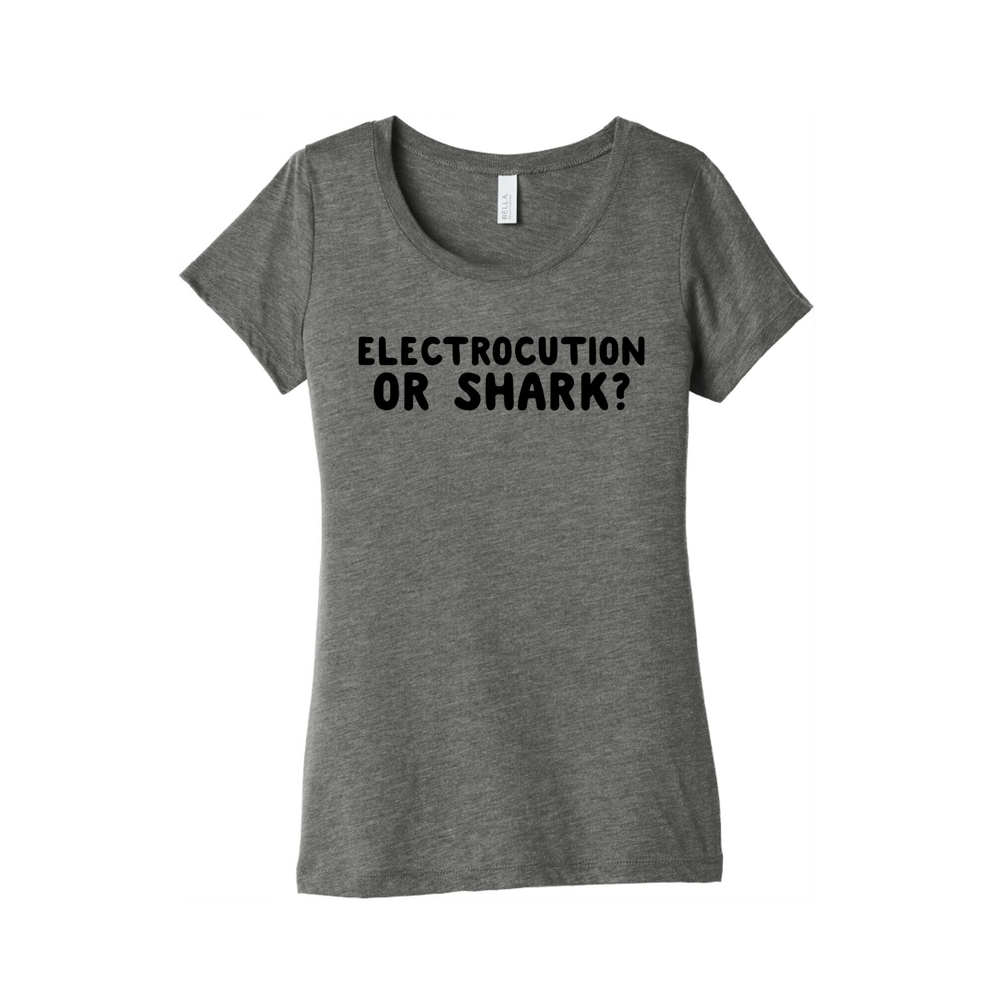 Electrocution or Shark? Trump Womens Triblend Tee Hoodie, Sweatshirt | CoreVibeTees.com