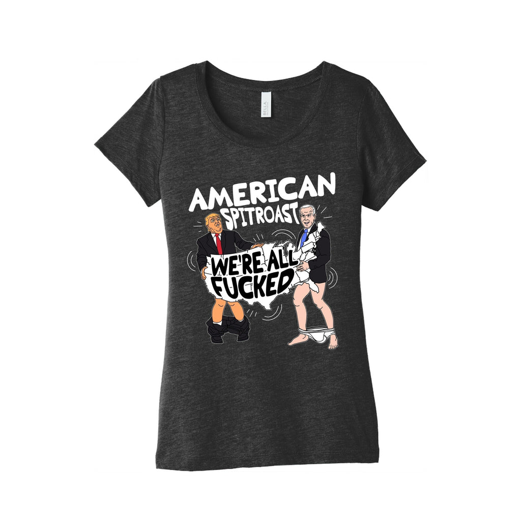 American Spit Roast Womens Triblend Tee Hoodie, Sweatshirt | CoreVibeTees.com (Image 2)