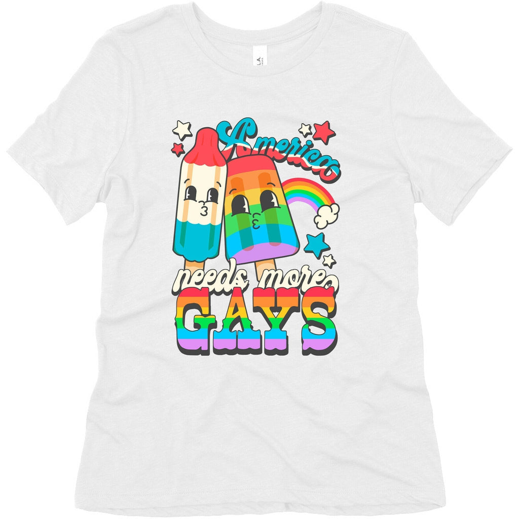 America Needs More Gays Womens Triblend Tee Hoodie, Sweatshirt | CoreVibeTees.com (Image 3)