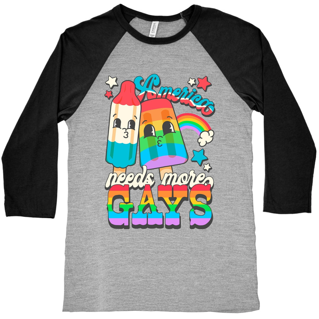 America Needs More Gays Baseball Tee Style001 Hoodie, Sweatshirt | CoreVibeTees.com (Image 4)