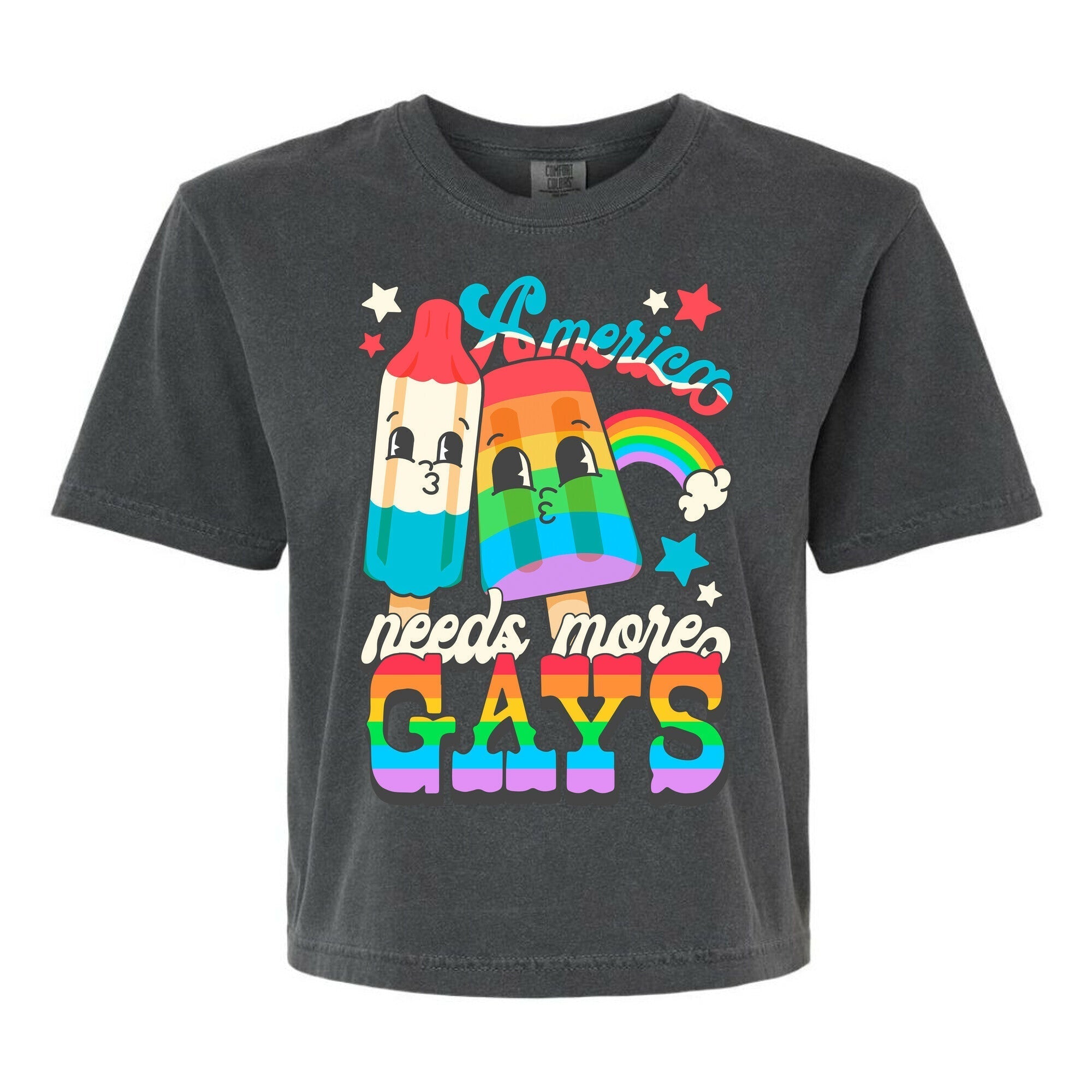 America Needs More Gays Women's Comfort Colors Heavyweight Boxy Tee Hoodie, Sweatshirt | CoreVibeTees.com (Image 5)