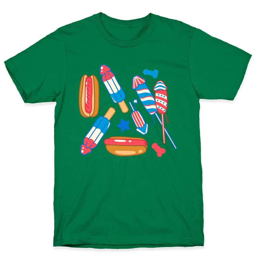Fourth of July Wieners Pattern T-Shirt Hoodie, Sweatshirt | CoreVibeTees.com (Image 4)