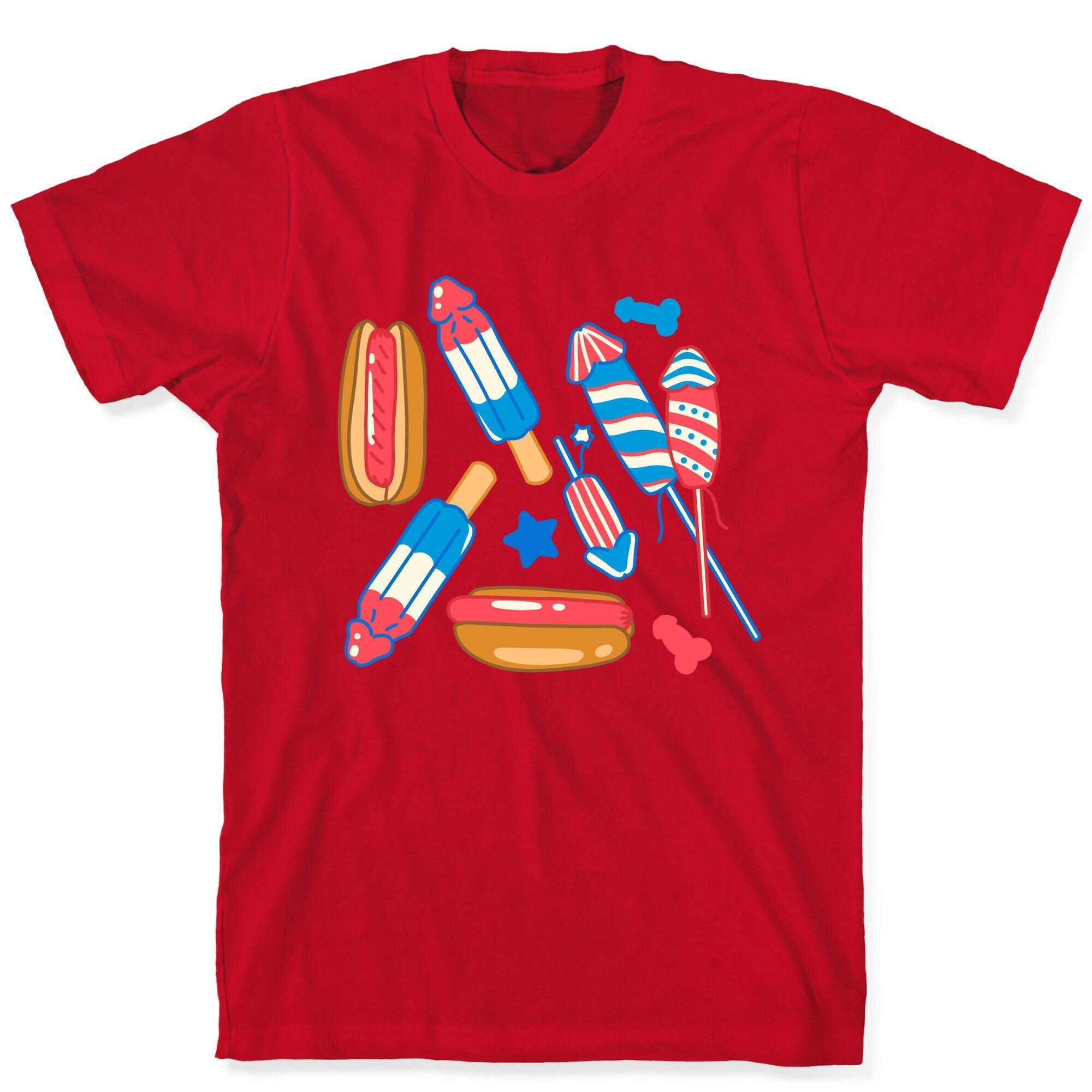 Fourth of July Wieners Pattern T-Shirt Hoodie, Sweatshirt | CoreVibeTees.com (Image 5)