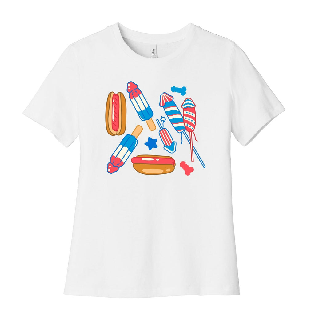Fourth of July Wieners Pattern Womens Cotton Tee Hoodie, Sweatshirt | CoreVibeTees.com (Image 5)