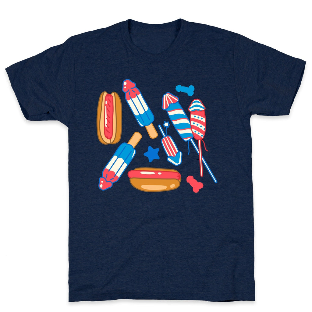 Fourth of July Wieners Pattern T-Shirt Style001 Hoodie, Sweatshirt | CoreVibeTees.com (Image 3)