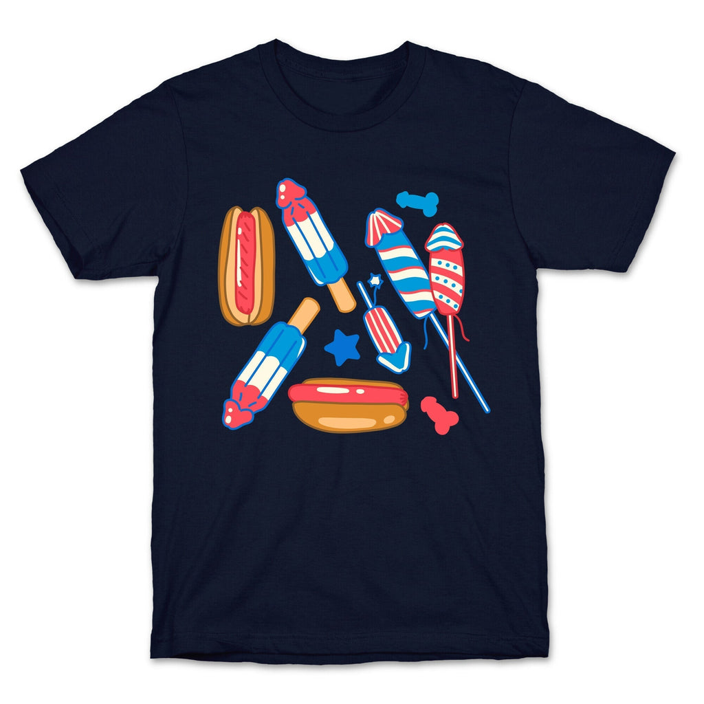 Fourth of July Wieners Pattern T-Shirt Style001 Hoodie, Sweatshirt | CoreVibeTees.com (Image 5)