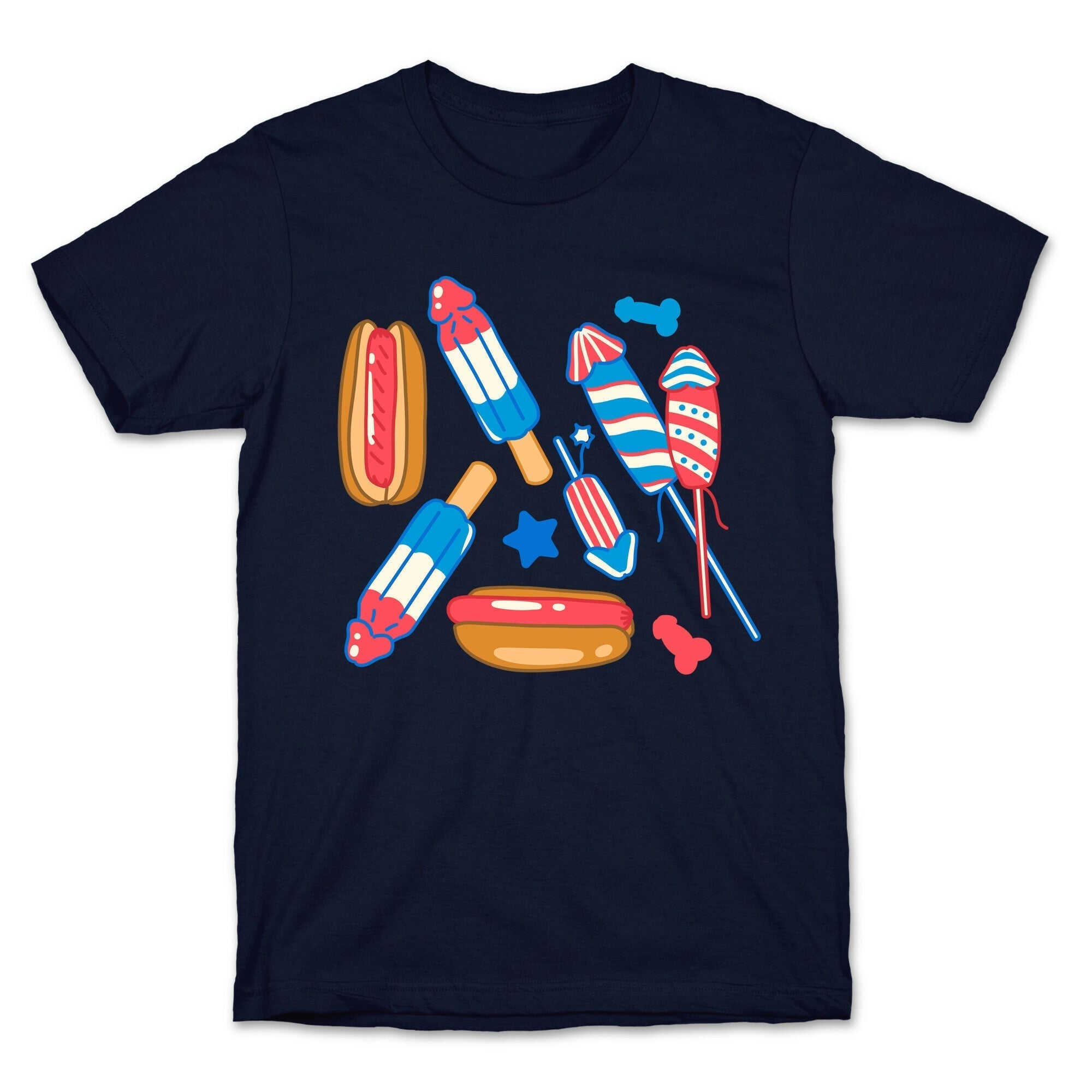 Fourth of July Wieners Pattern T-Shirt Style001 Hoodie, Sweatshirt | CoreVibeTees.com (Image 5)