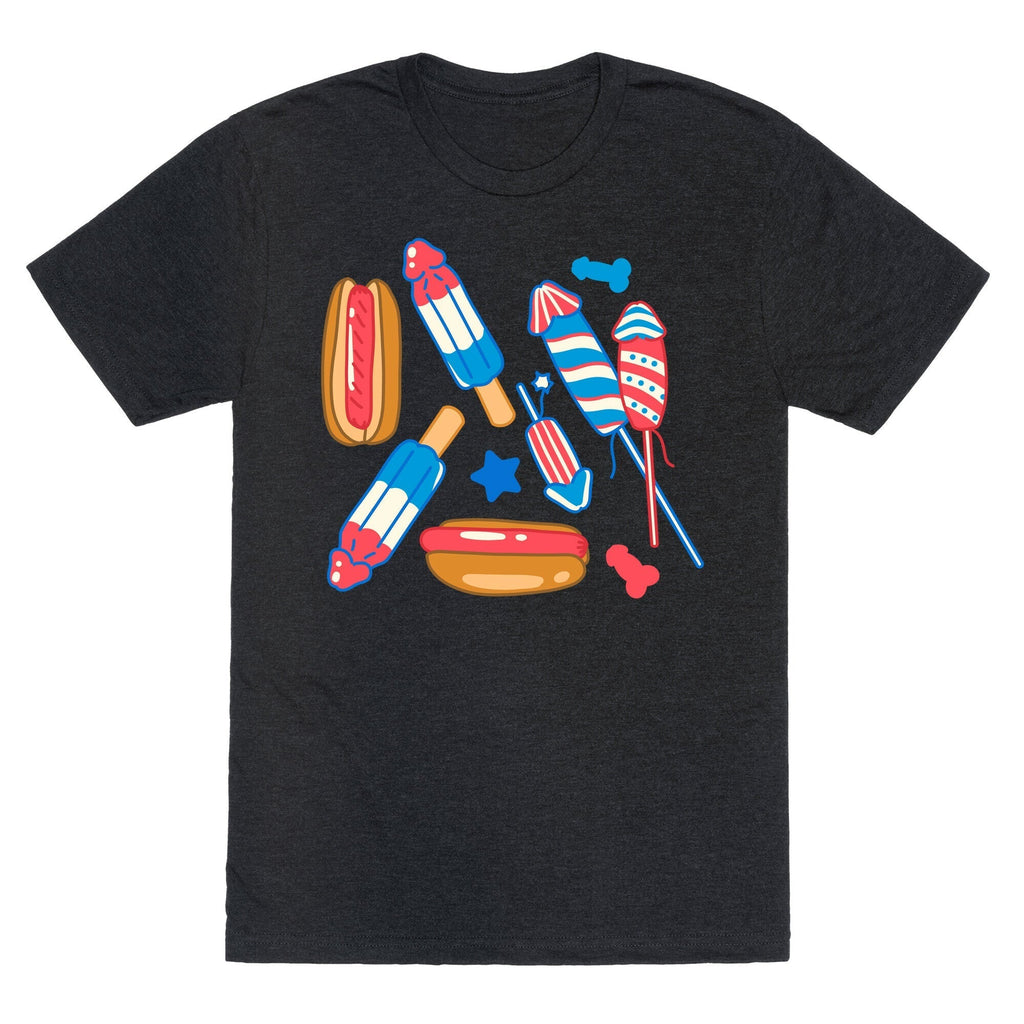 Fourth of July Wieners Pattern Unisex Triblend Tee Style001 Hoodie, Sweatshirt | CoreVibeTees.com (Image 1)