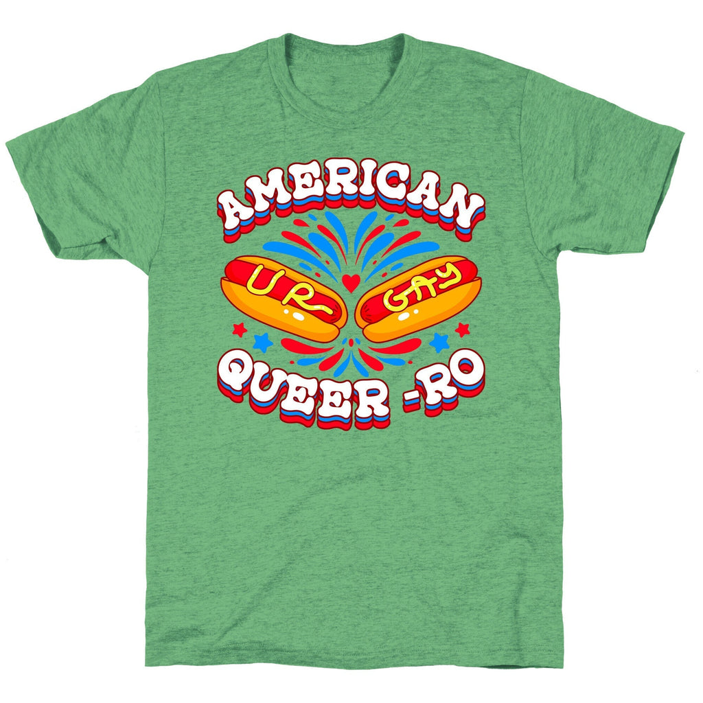 America Queer-Ro Unisex Triblend Tee Hoodie, Sweatshirt | CoreVibeTees.com (Image 2)