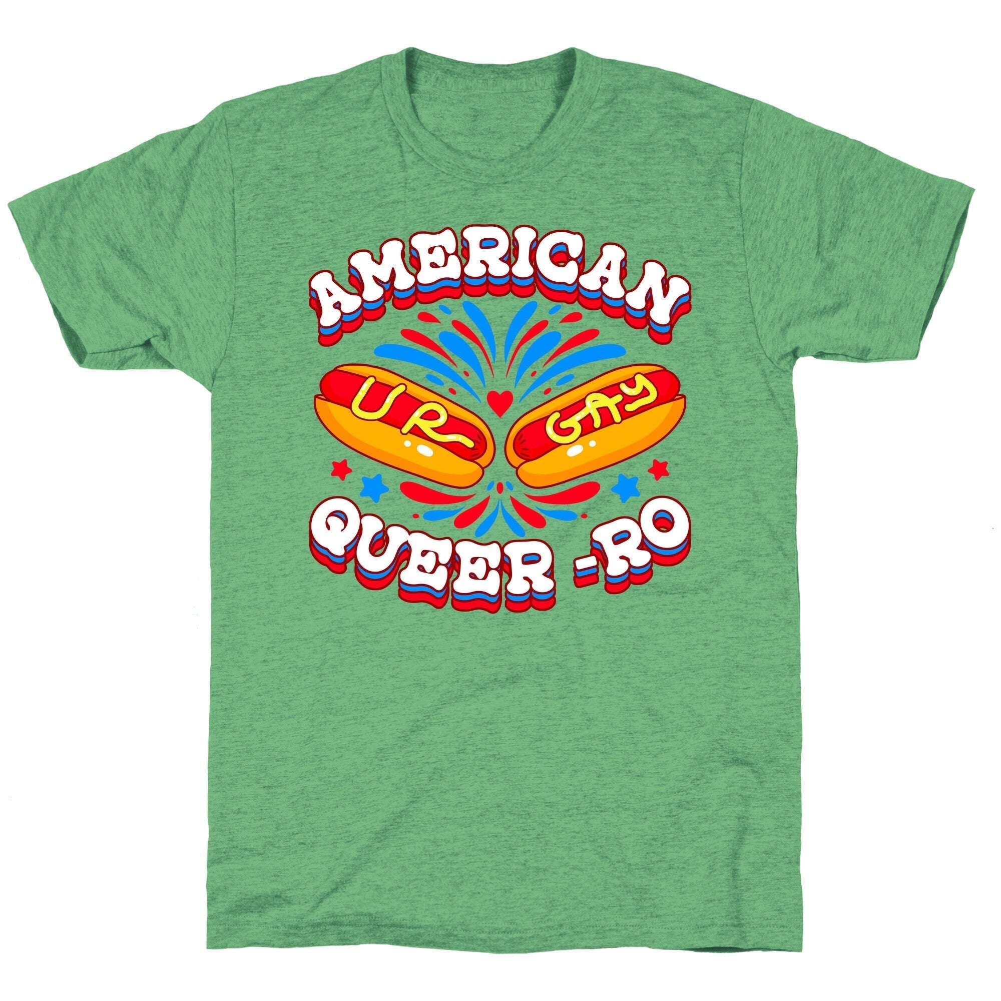 America Queer-Ro Unisex Triblend Tee Hoodie, Sweatshirt | CoreVibeTees.com (Image 2)